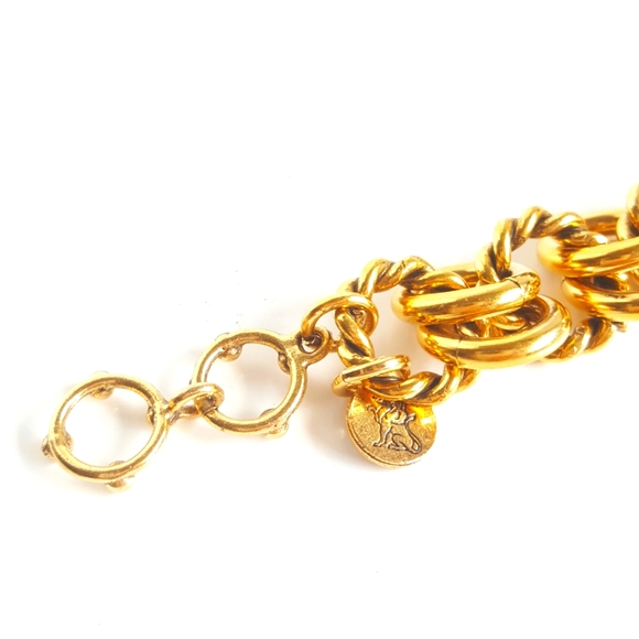 Robin Steele Inc. 18k Gold Polish Over Brass 💟 Double Wide Links - Picture 9 of 10